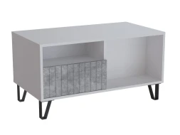 Журнальный стол Ливерпуль, белый/бетон светлый