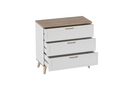Комод 3 ящика Гавана, Белый 