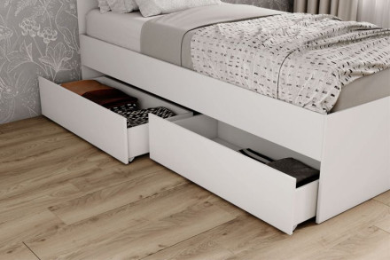 Ящик выкатной для кровати Мори, белый (2 шт) 