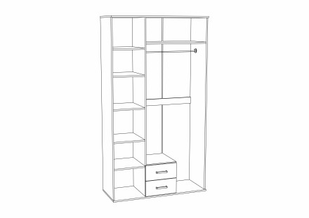 Шкаф трехстворчатый Сопрано, Анкор светлый  